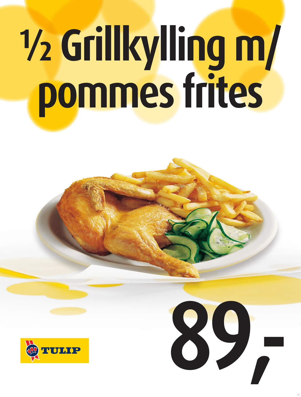 Grillkylling med pommes frites