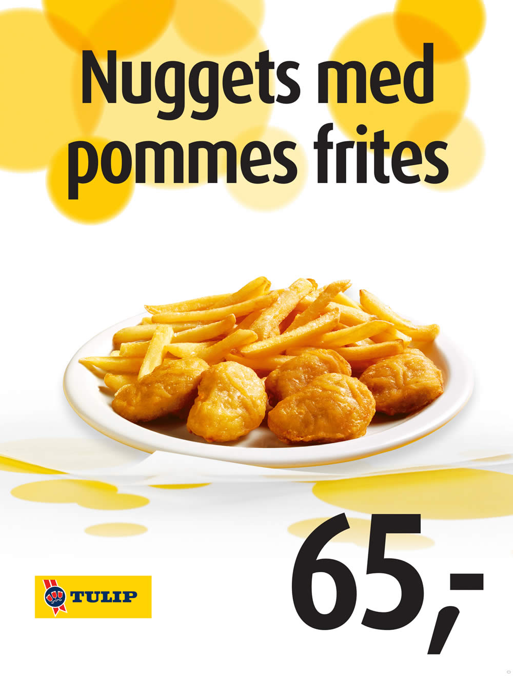 Nugget med pommes frites